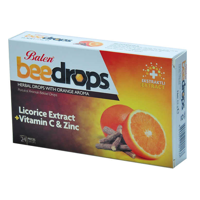 Orange Flavored Herbal Drops 24Pcs