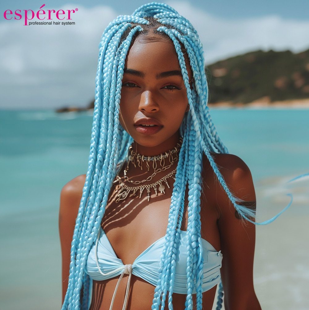 Synthetic Braiding Hair Esperer 100 Gr. / Light Blue