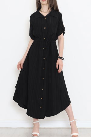 Double Pocket Dress Black