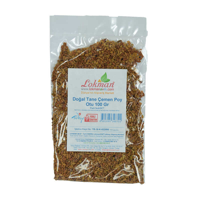 Fenugreek Poy Grass Grain Natural 100 Gr Package