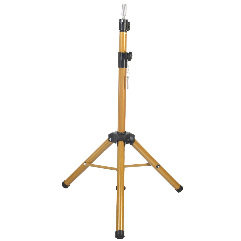 Metal Tripod / Silvery Gold + Carrying Case For Custom Hair Salon Training Manikin