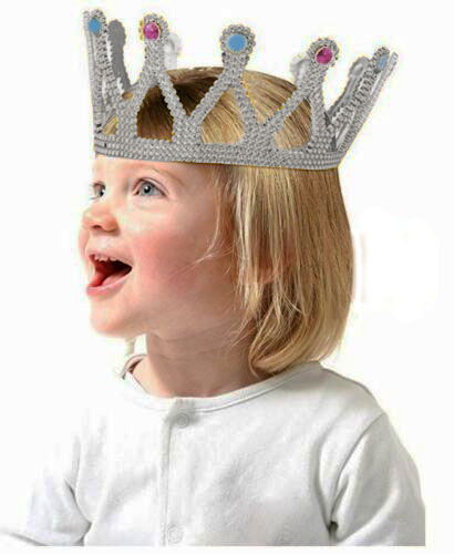 Silver Color Child and Adult Compatible Queen Crown Princess Crown 8X25 cm