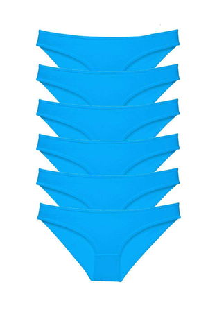 6pcs Super Eco Set Lycra Women Slip Panties Blue