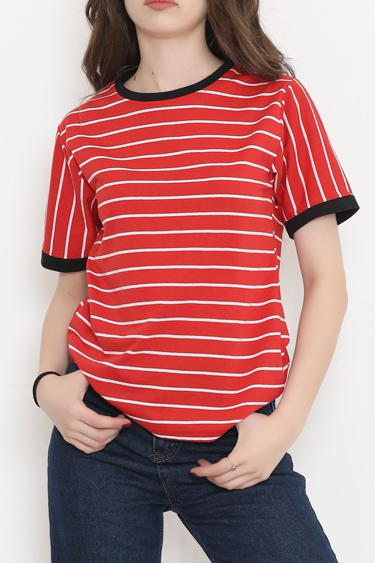 Striped Suprem T-Shirt Red-Black