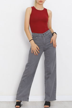 Palazzo Jeans Pants Light Smoked1