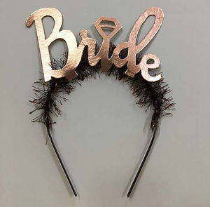 Bachelorette Party Crown Rose Color With Bride Lettering