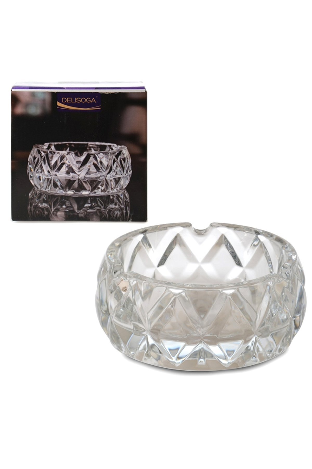 Delisoga Medium 15 Cm Glass Ashtray Turk-DSYG007-2