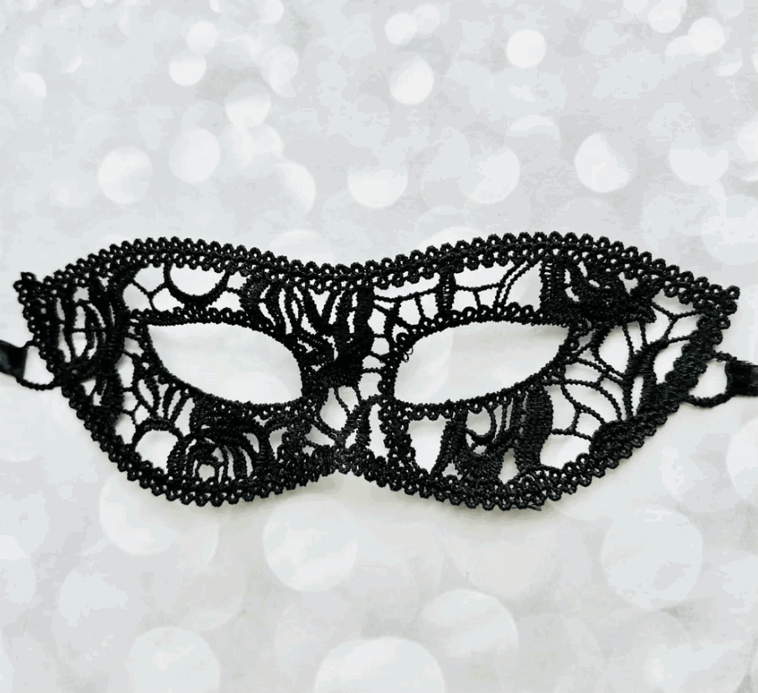 Black Color Cat Model Lace Embroidery Party Mask 12 No