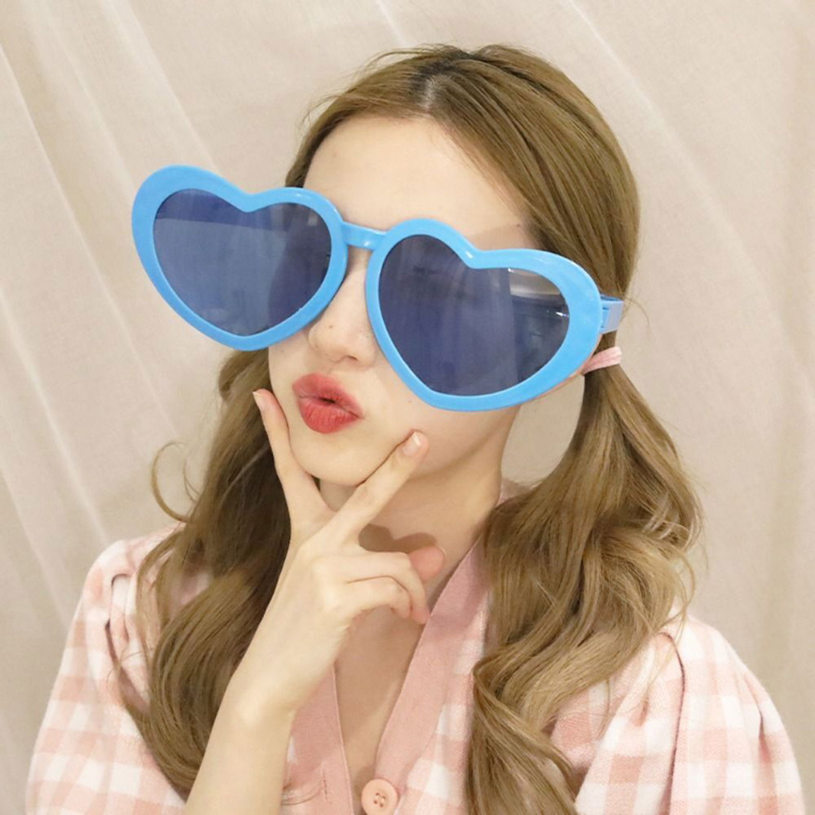 Mega Size Big Heart Shaped Party Glasses 12 Pcs Colorful