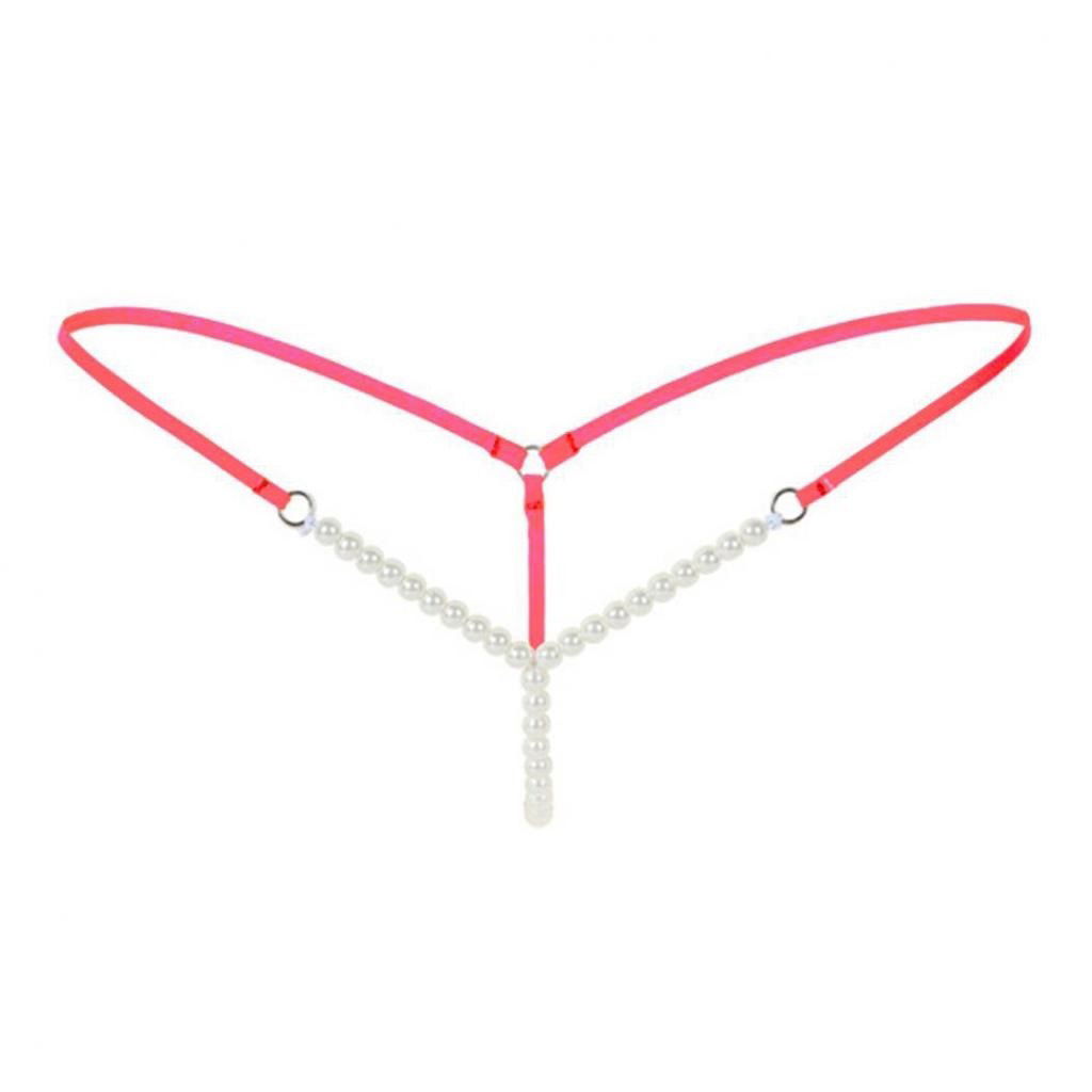 White Pearls Special Zone Fantasy Thong with Open Bell - Red