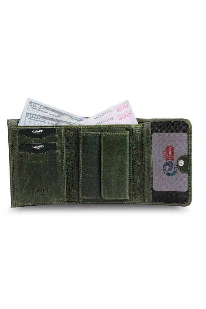 Crazy Green Women's Wallet with Coin Compartment