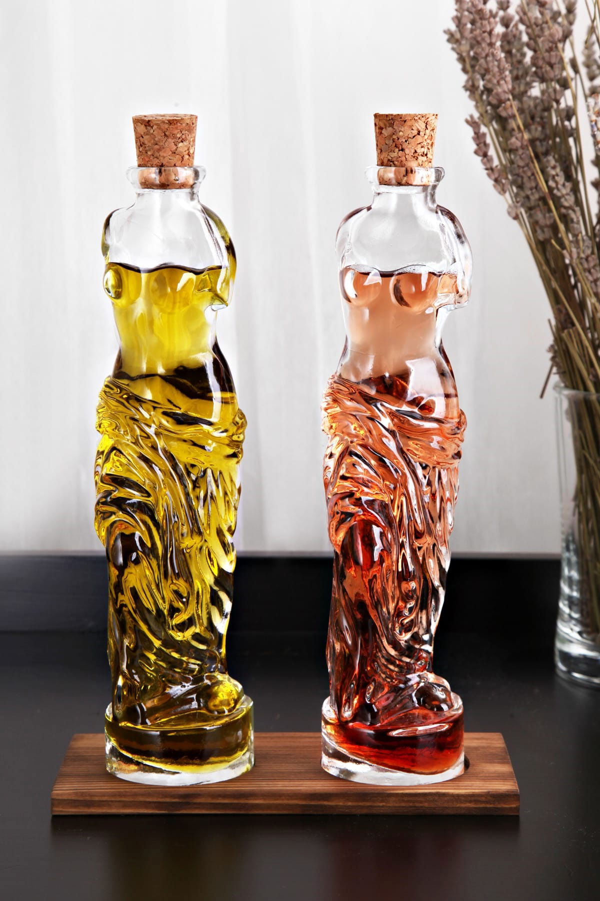 Oil Bottle - Oil Pot - Woman Figured Set of 3 - 750ML