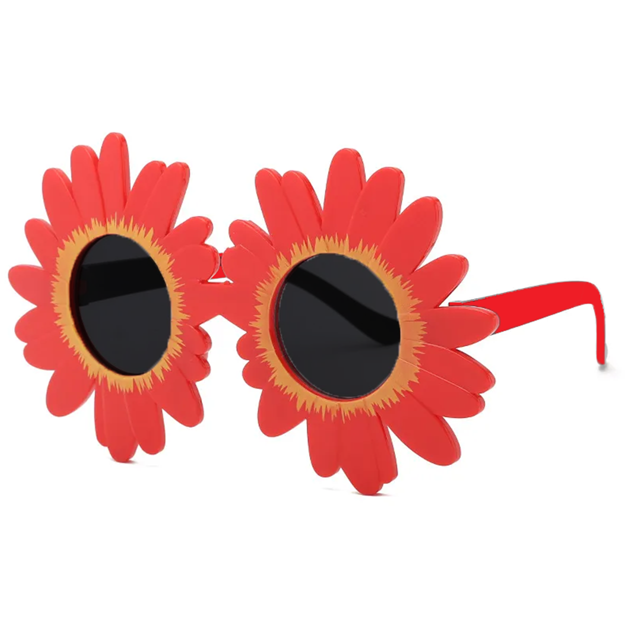 Red Color Daisy Shaped Party Glasses 18x10 cm