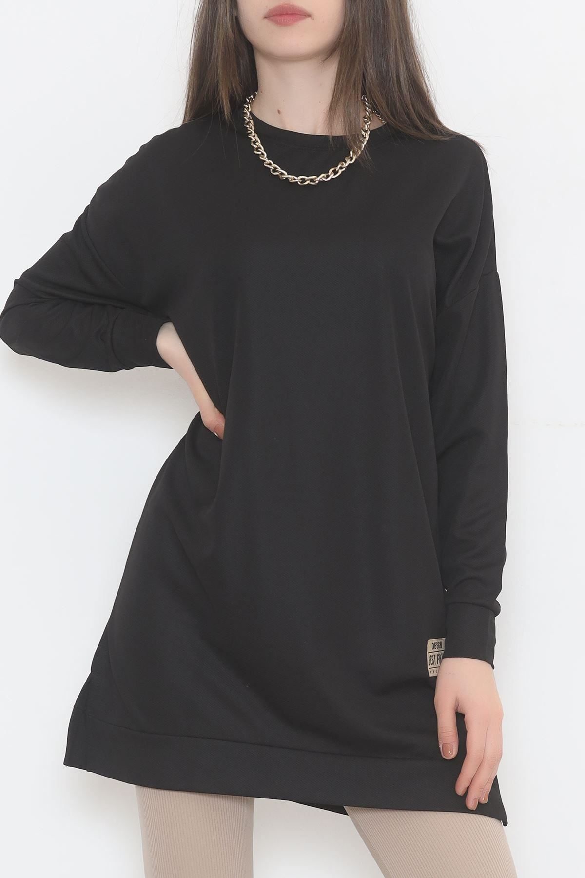 Crested Tunic Black