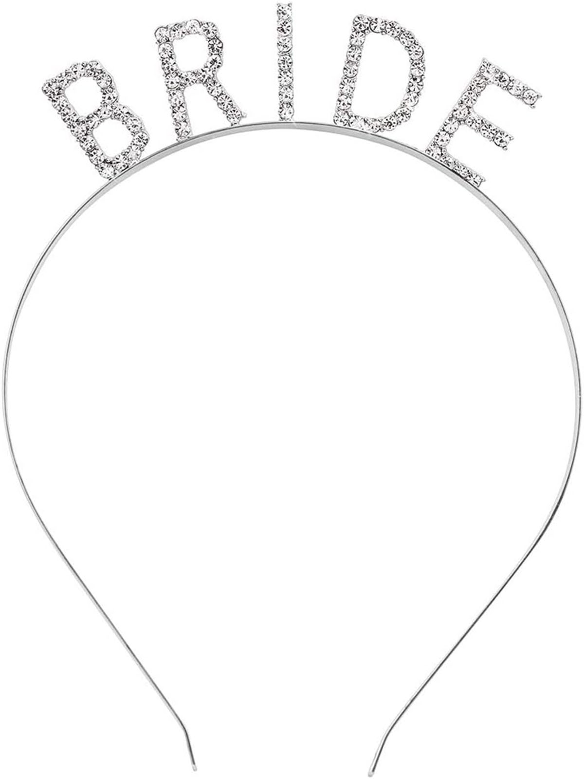 Silver Color Bachelorette Crystal Stone Bride Crown Imported 16x10 cm