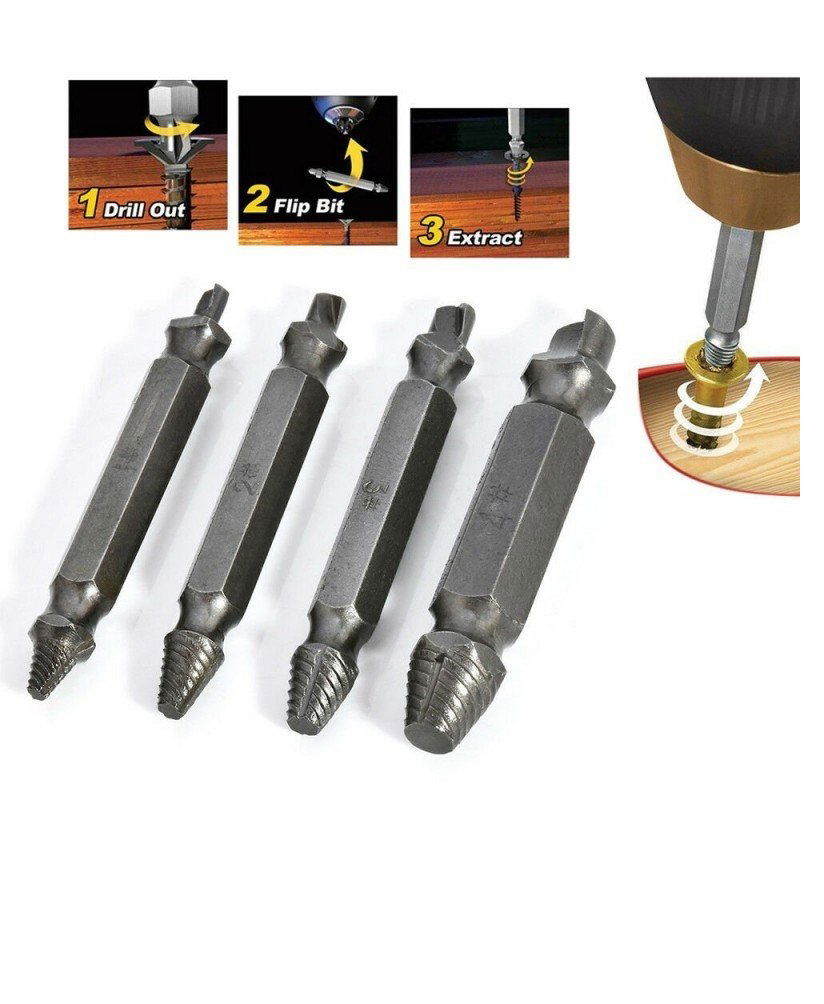 Damaged Screw Remover 4 Different Tips