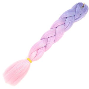 Silvery Lilac / Pink / Candy Pink Color Transition Braided Hair 100 Gr.