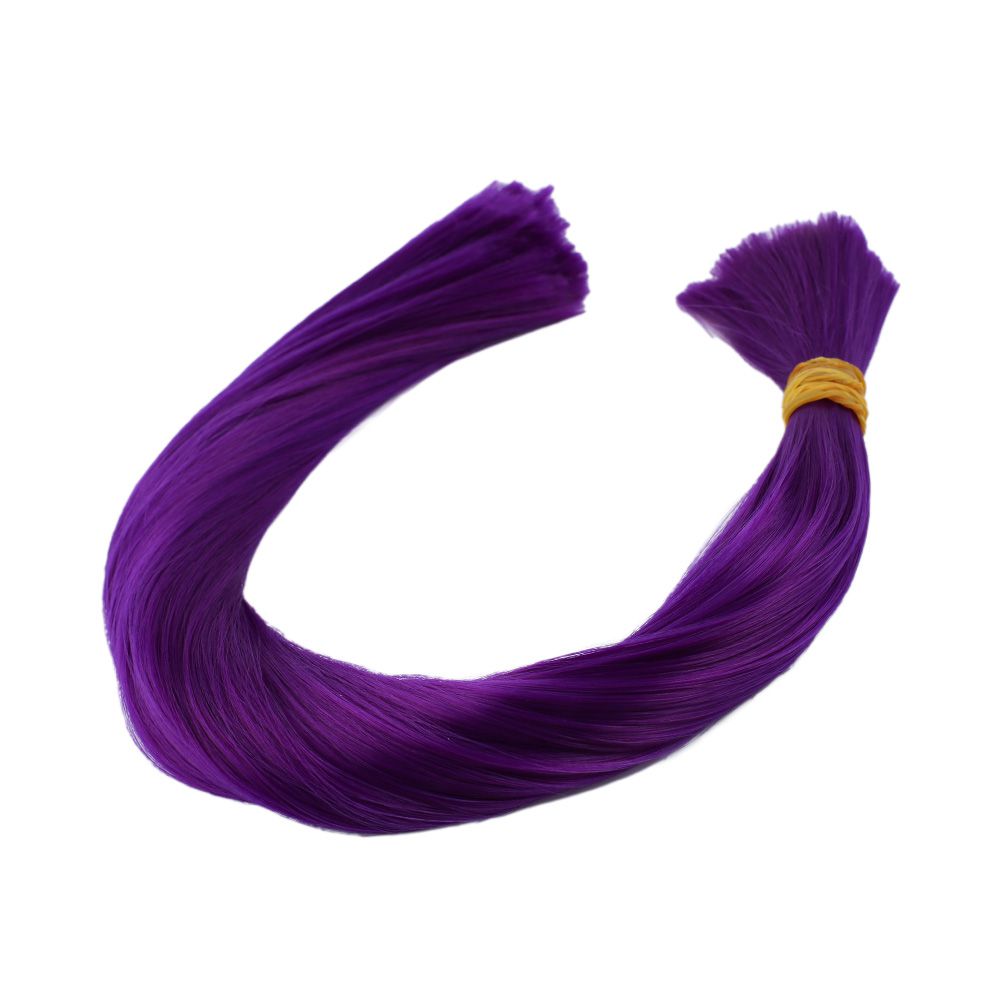 Dark Purple Multicolored Synthetic Gnarled Hair / 1Kg