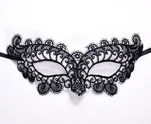 Black Color Lace Cut Lace Embroidered Prom Party Mask 10 No