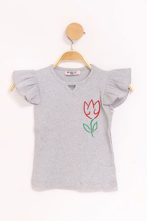 2-10 Years Children's Camisole Blouse Gray