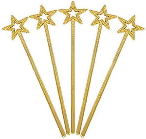 Gold Color Star Fairy Wand Fairy Wand 34 cm 1 Piece