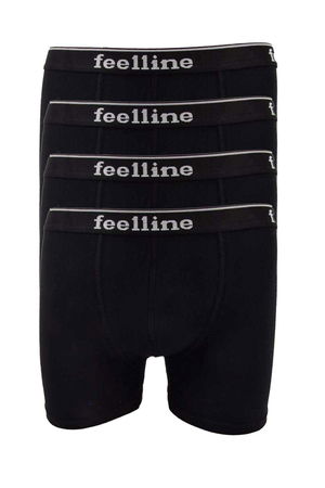 4 pcs Black Cotton Natural Lycra Men's Boxers