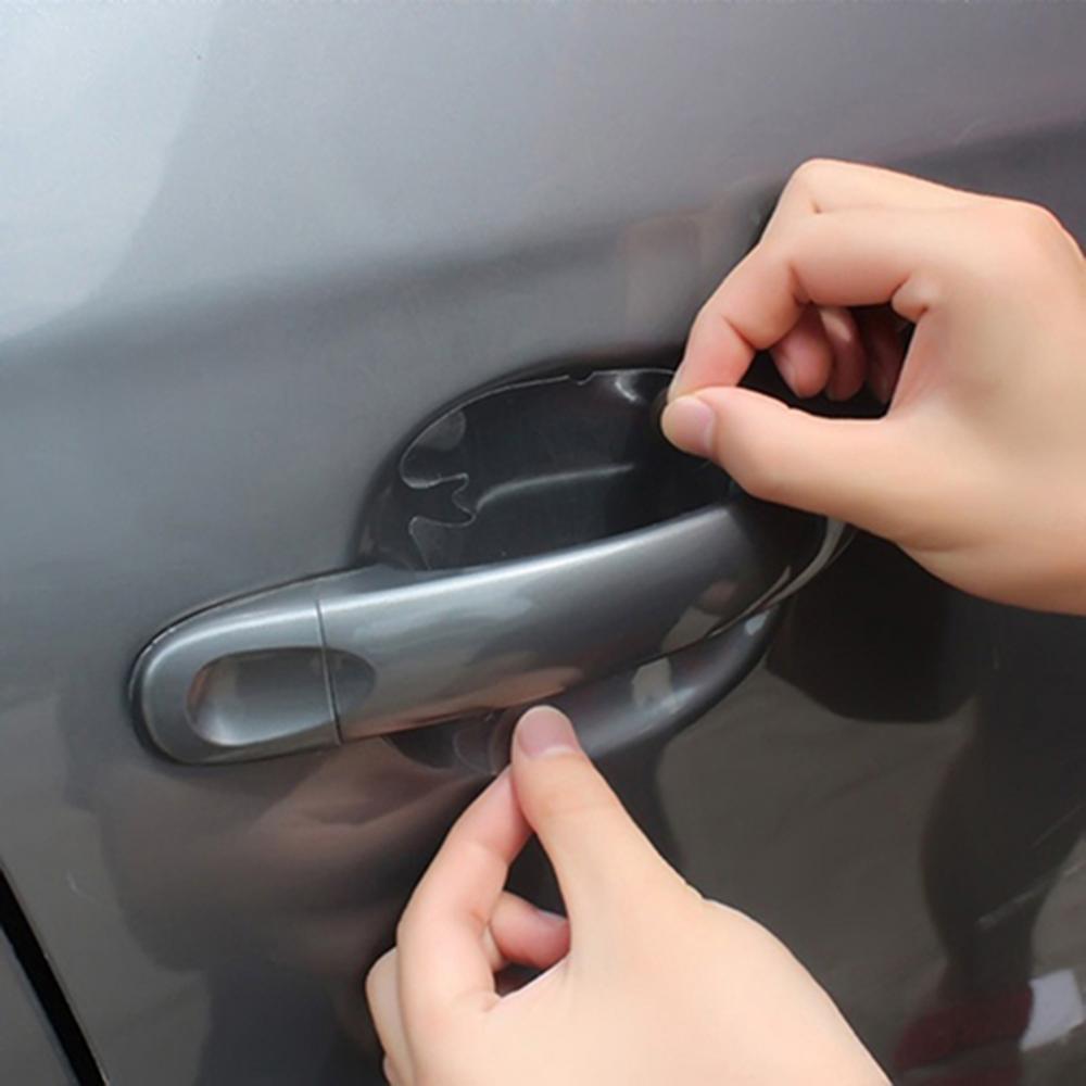 8 Pcs Car Door Handle Protector Anti Scratch Transparent Sticker Film Protection Set