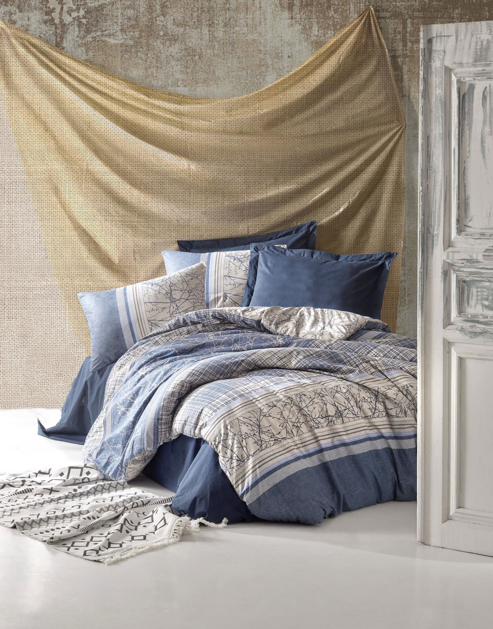 Toprak Serra Navy Blue Double Duvet Cover Set