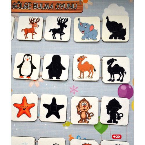 Shadow Finding Game Felt Velcro Wall Board , Educational Toy