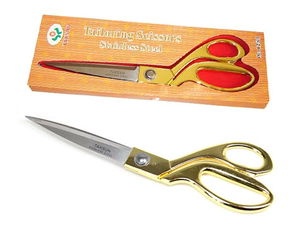 Professional Tailor Scissors - Golden Handle Scissors Large Size