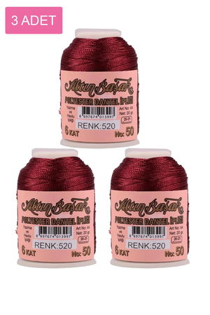 3 Pieces Altinbasak Oya and Lace Floss 20 gr - Turk - No: 520