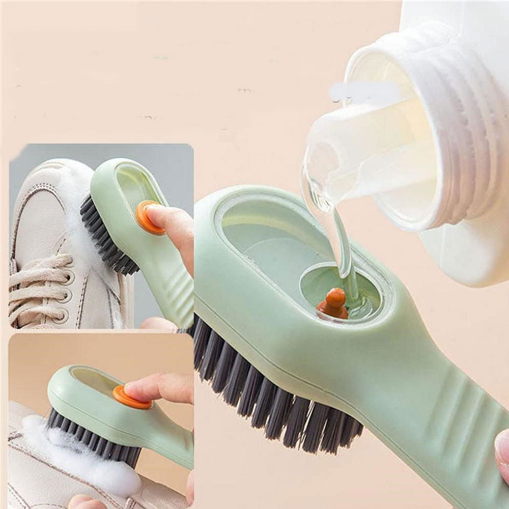 Suede Boots Nubuck Shoe Cleaning Brush with Detergent Reservoir Kitchen Bathroom Brush Multipurpose