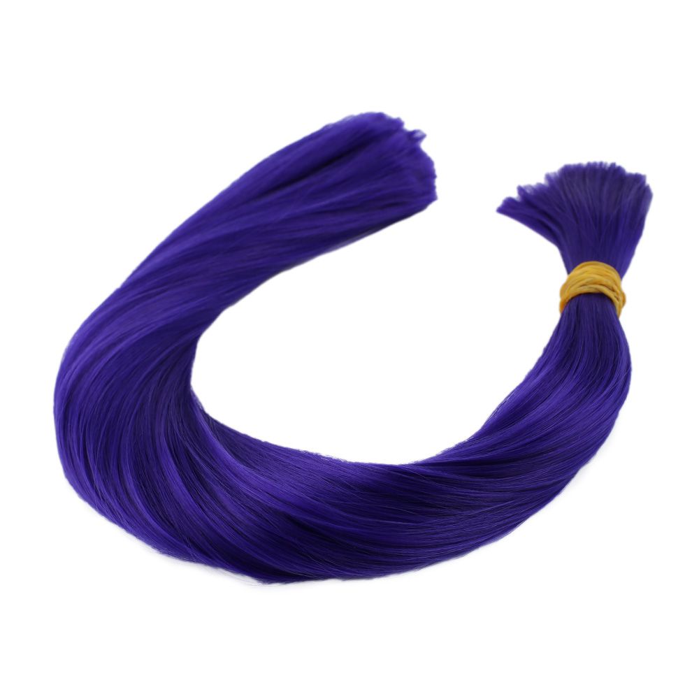 Purple Multicolored Synthetic Gnarled Hair / 1Kg