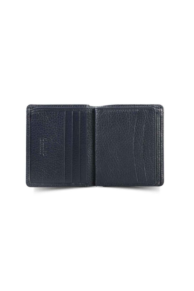 Navy Blue Men's Wallet with Medium Double Pisot and Coin Compartment