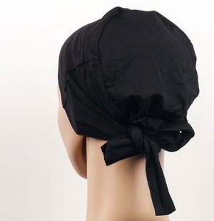 Hijab Bonnet with Seamless Ties - Bandana with Ties