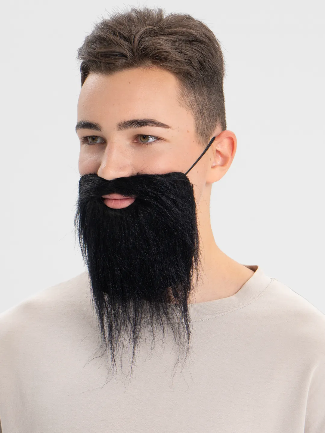 Black Color False Beard Mustache Set