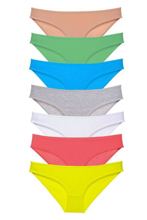 7pcs Super Eco Set Lycra Women Slip Panties Multicolor