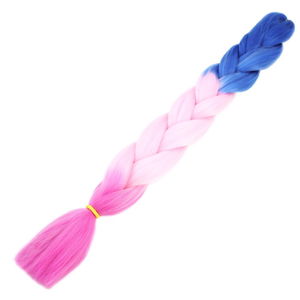 Synthetic Color Transition Hair / Blue / Light Pink / Lilac For Afro Braid And Rasta