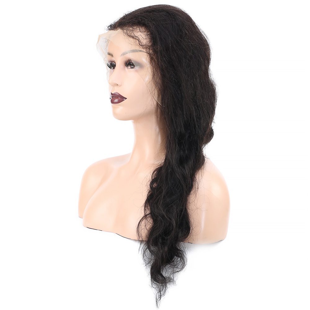 Front Lace Real Hair Tulle Wig Wavy / Natural / 70/75cm