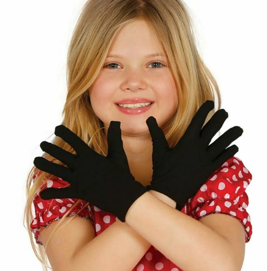 Black Color Lycra 23 April 29 October 19 May Show Marching Band Gloves 10 Pairs (20 Pieces)