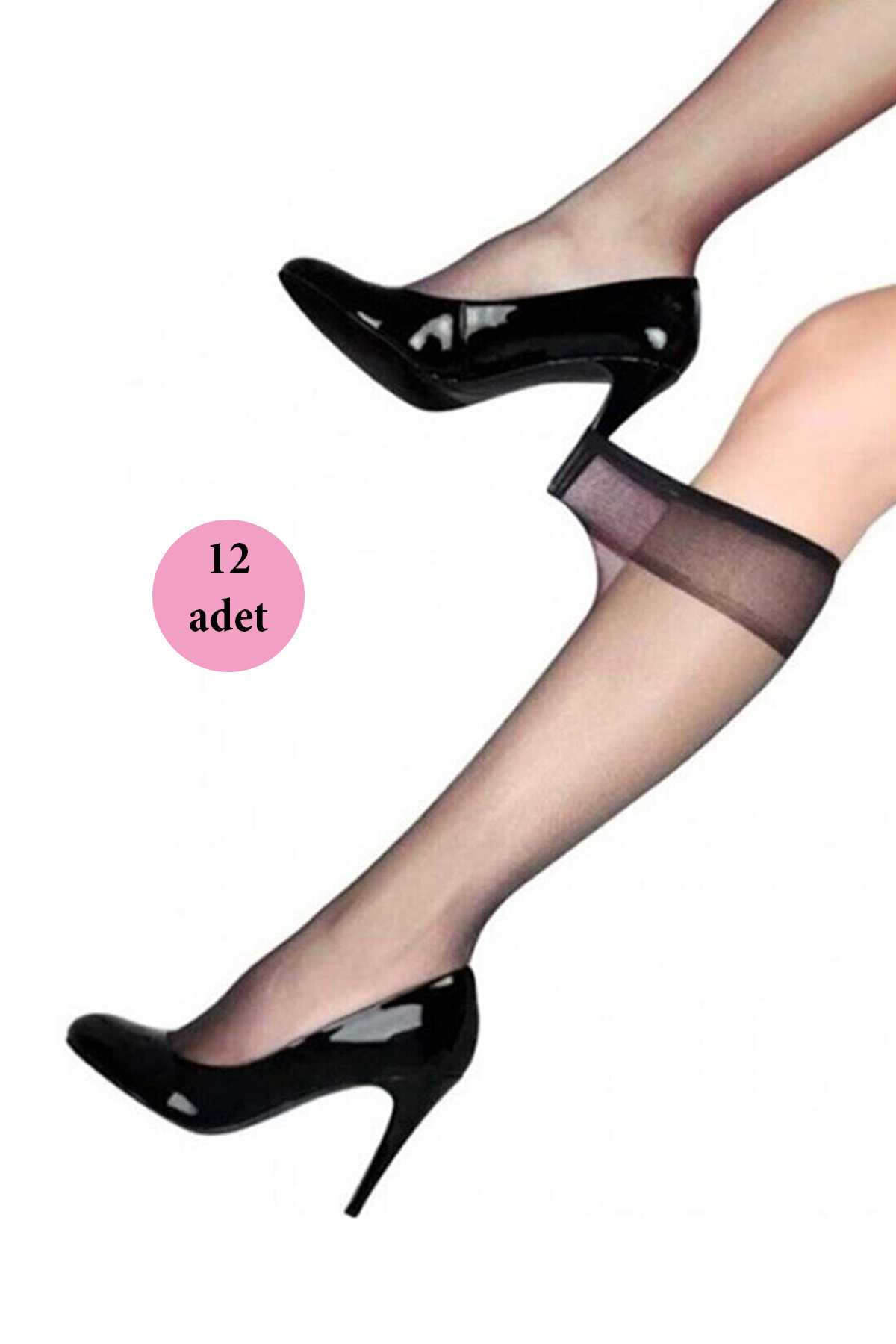 12 Fitted Knee High Socks 15 denier 500 Black