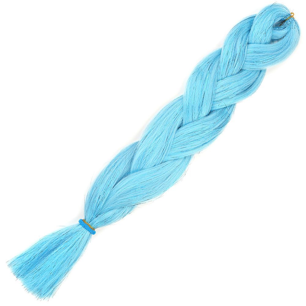 Silvery Light Blue Braided Hair 100 Gr.