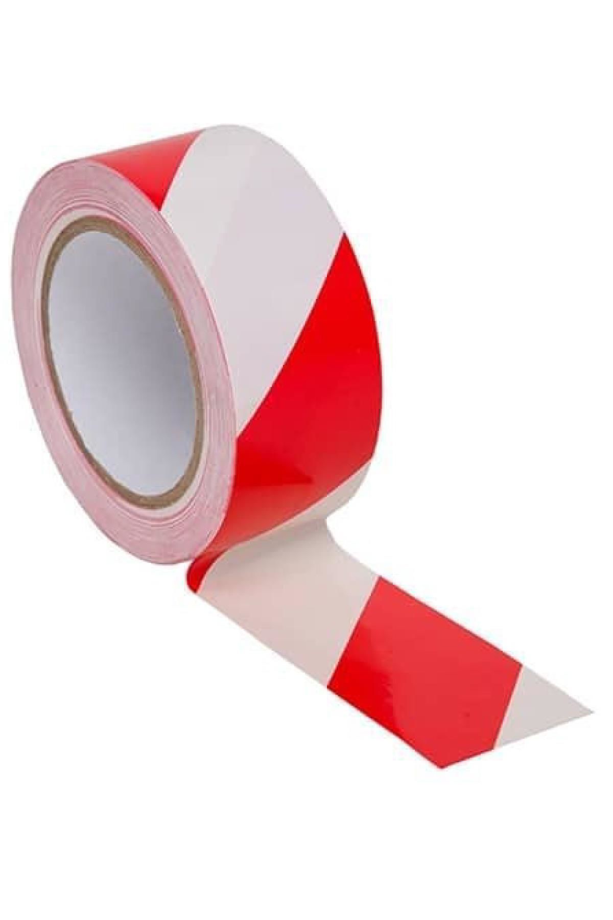 Floor Marking Tape Red White 50 mm 30 Meters