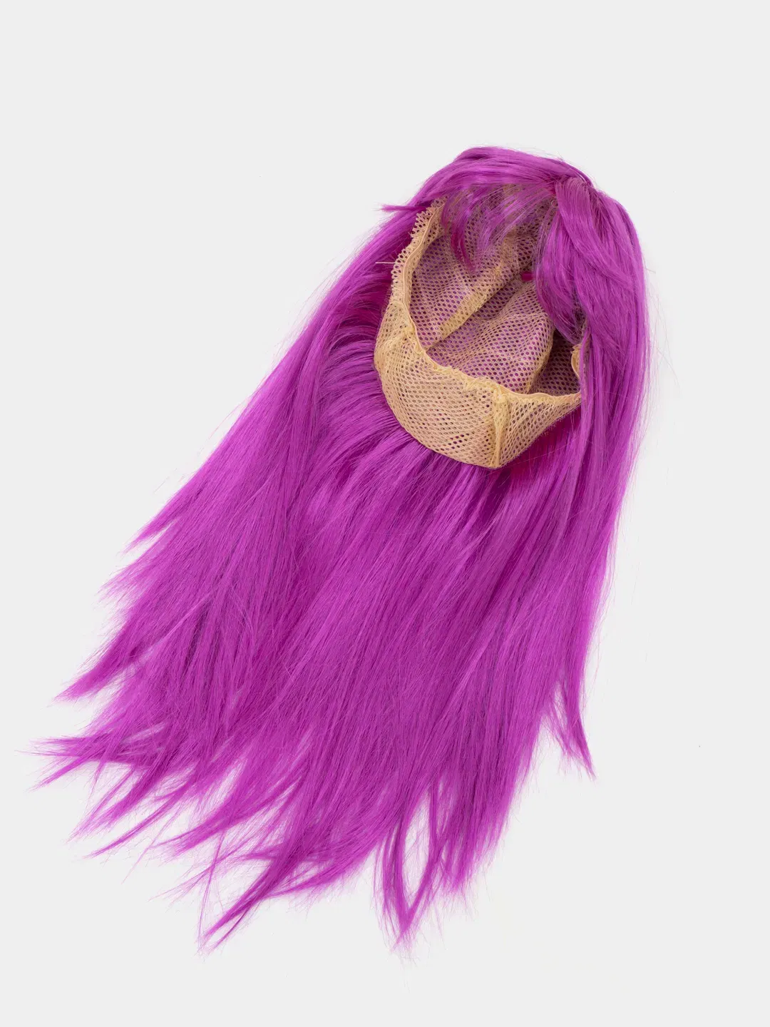 Fuchsia Color Straight Cut Long Party Wig False Hair