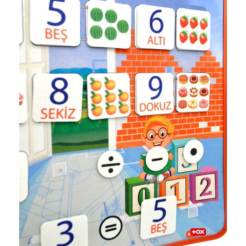 Learning Numbers Felt Velcro Wall Board , Educational Toy