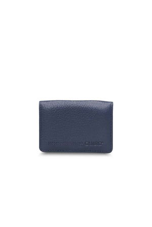 Small Size Navy Blue Leather Card Holder/Business Card Holder with Magnet