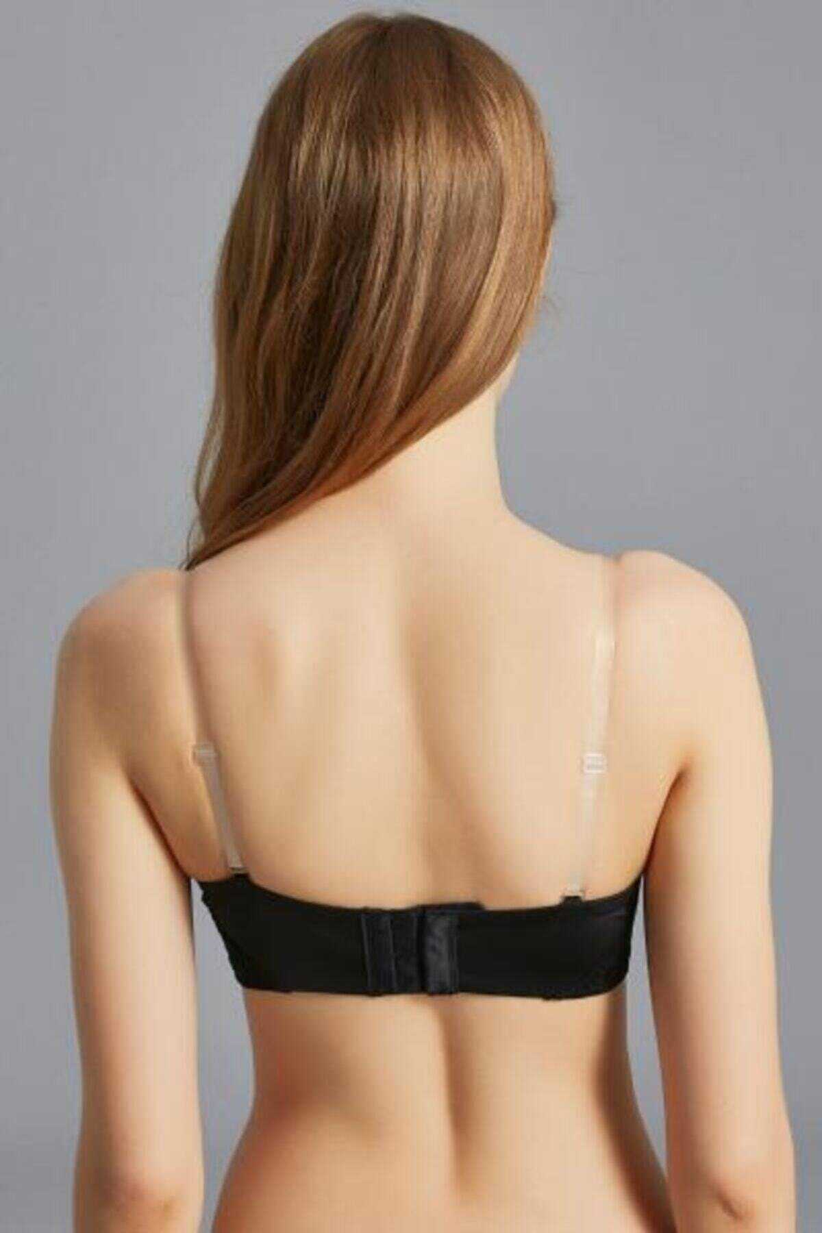 Bra Strap with Transparent Plastic Tips