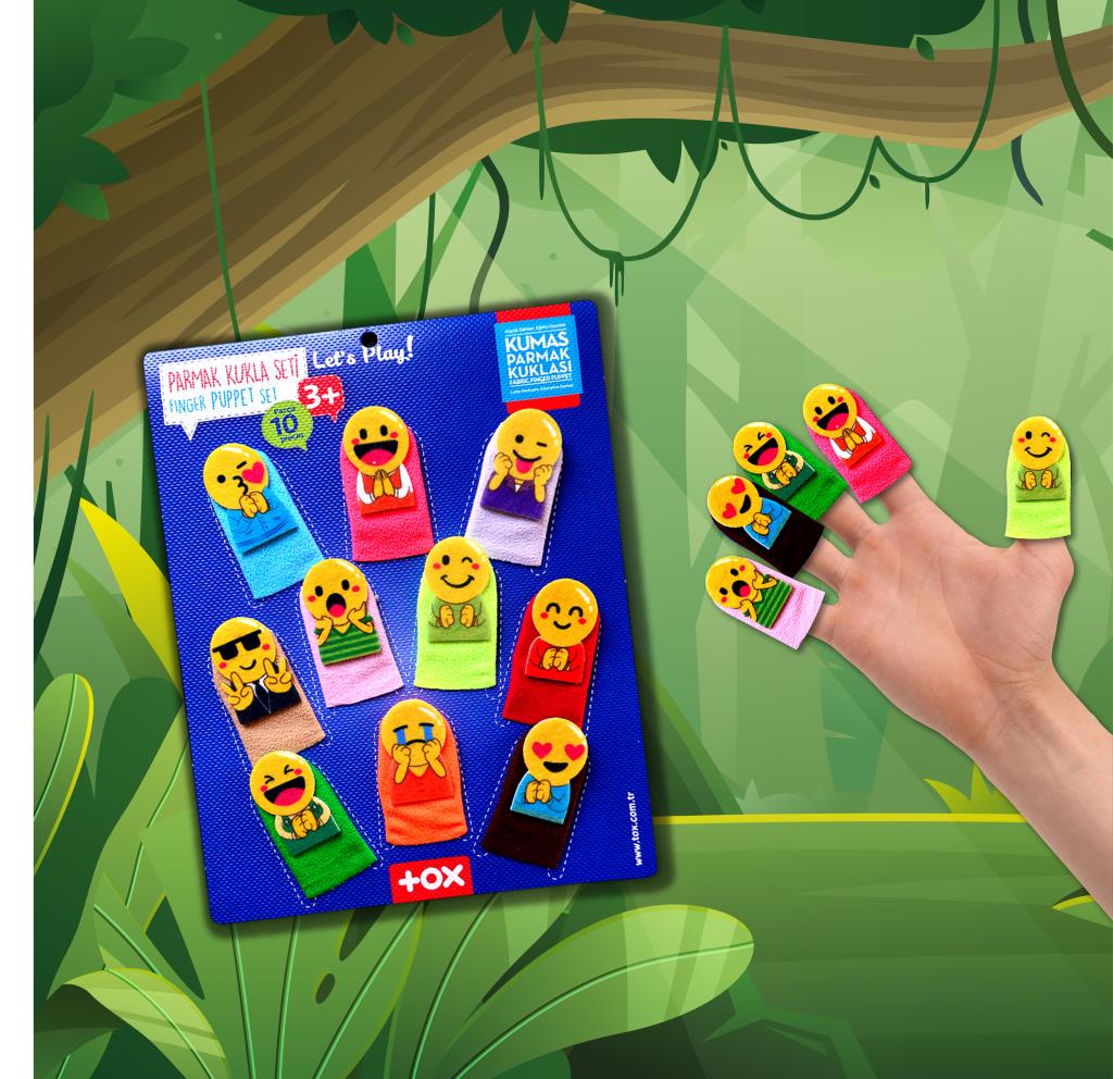 Emojis 10 Piece Finger Puppet , Educational Toy