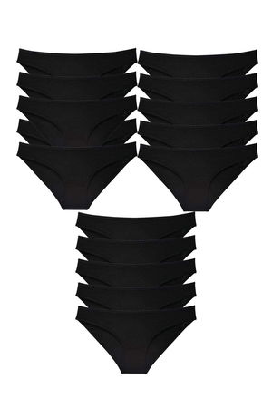 15pcs Super Eco Set Lycra Women Slip Panties Black