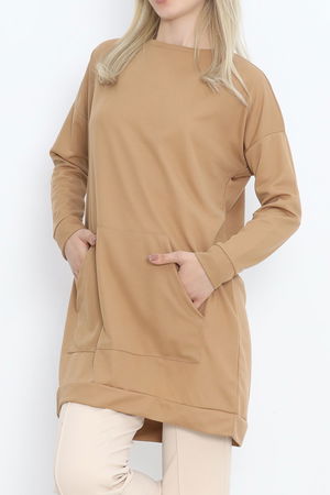 Kangaroo Pocket Tunic Sütlükahve